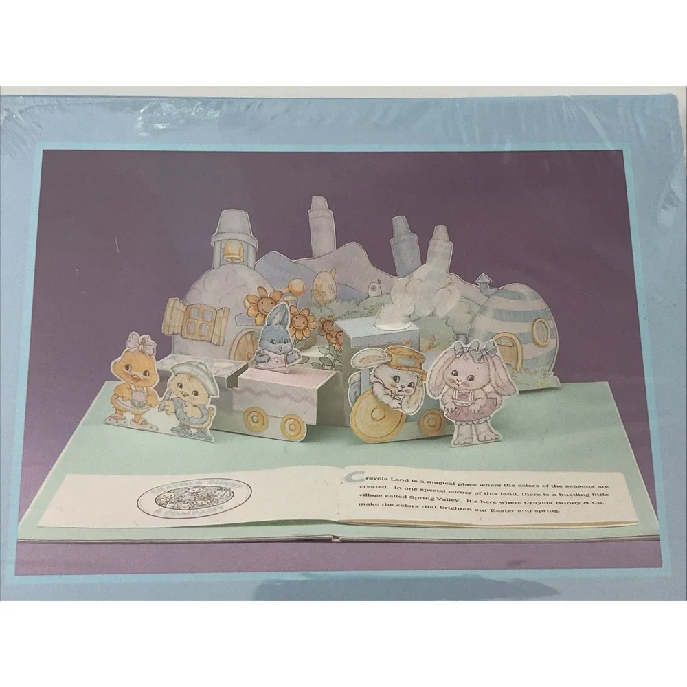 Hallmark‎ Easter 1990 Crayola Bunny Pop-Up Storybook & Narrated Cassette VTG NEW